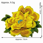 3D Peony Embroidery Patch Ethnic Floral Sew-On Appliqué Embroidery Patch Richie's