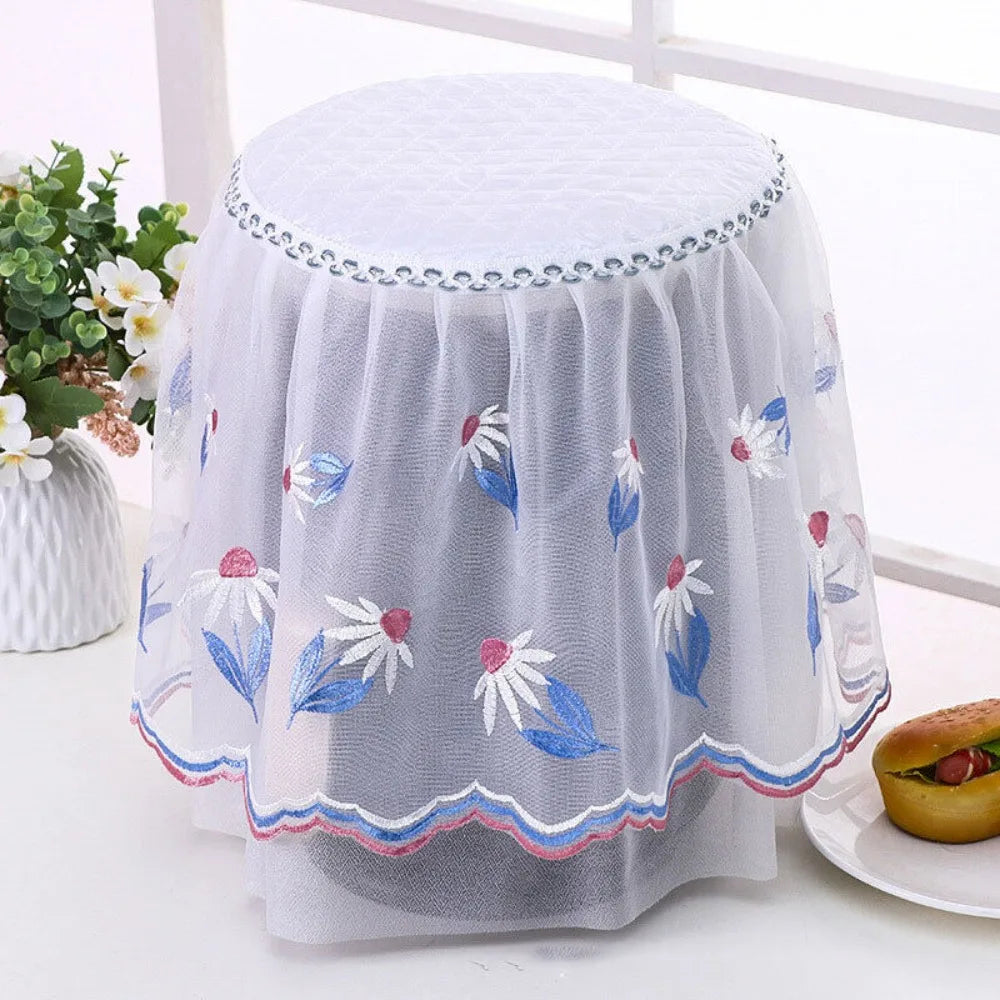 Pastoral Lace Embroidery Dust Cover for Air Fryer & Rice Cooker Appliance Dust Cover Richie's Dandelion-1