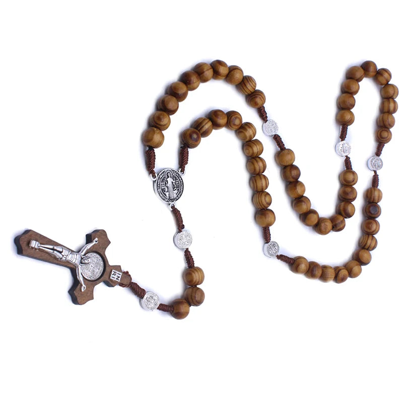 Catholic Rosary Prayer Bead Necklace with Cross Pendant Rosary Bead Necklace Richie's