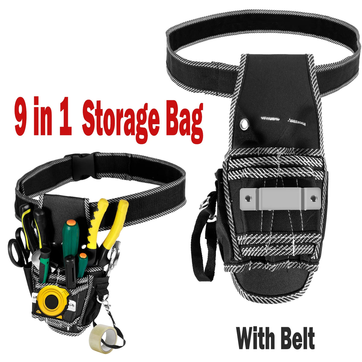 Electrician Waist Tool Bag – Oxford Cloth Multi-Pocket Belt Pack Waist Tool Bag Richie's