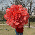 70cm Bamboo Peony Dance Umbrella – Handmade Stage Art Prop Dance Prop Umbrella Richie's Red
