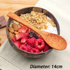 Natural Coconut Bowl & Spoon Set – Handmade Eco Tableware Coconut Bowl Set Richie's A3