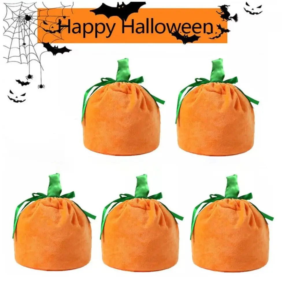 Halloween Pumpkin Candy Bag – Velvet Trick or Treat Gift Bag Halloween Candy Bag Richie's
