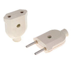 2-Pin EU Plug Male Female Power Connector Socket Extension Power Connector Plug Richie's