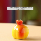Handmade Ceramic Pomegranate Vase – Tabletop Flower Vase Ceramic Tabletop Vase Richie's Yellow-S