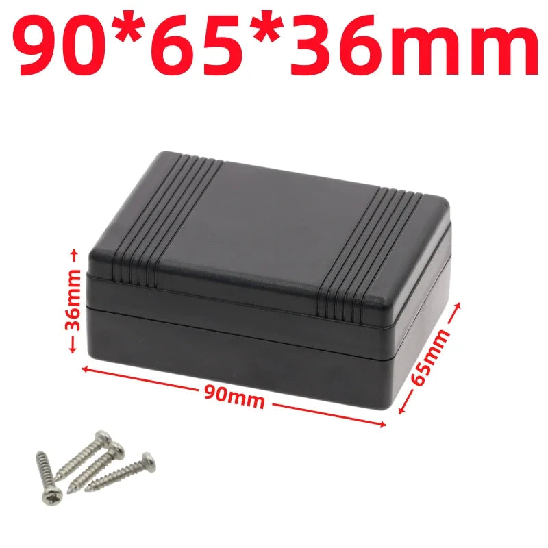 Waterproof ABS Plastic Project Box Electronic Enclosure Case Electronic Enclosure Box Richie's 90x65x36mm-Black