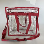 Transparent Waterproof PVC Tote Bag | Large Crossbody Shoulder PVC Tote Bag Richie's Burgundy