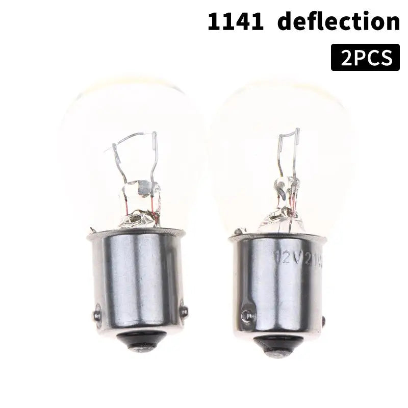 2-Pack Halogen Car Bulbs 1157 1141 12V/24V Amber & Clear Halogen Car Bulbs Richie's A9