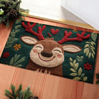 Fluffy Christmas Deer Bath Mat – Quick-Dry Microfiber Anti-Slip Holiday Bath Mat Richie's