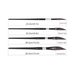 4-Piece Nylon Art Paint Brush Set | Sizes 8–20 for DIY & Crafts Art Paint Brush Set Richie's as pic