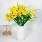 10-Head Yellow Artificial Daffodils – Realistic Faux Floral Decor Artificial Flowers Richie's