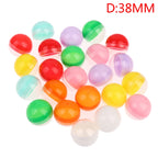 100Pcs Empty Toy Vending Capsules 28–38mm Half Clear Half Color Toy Vending Capsules Richie's D-Random Color