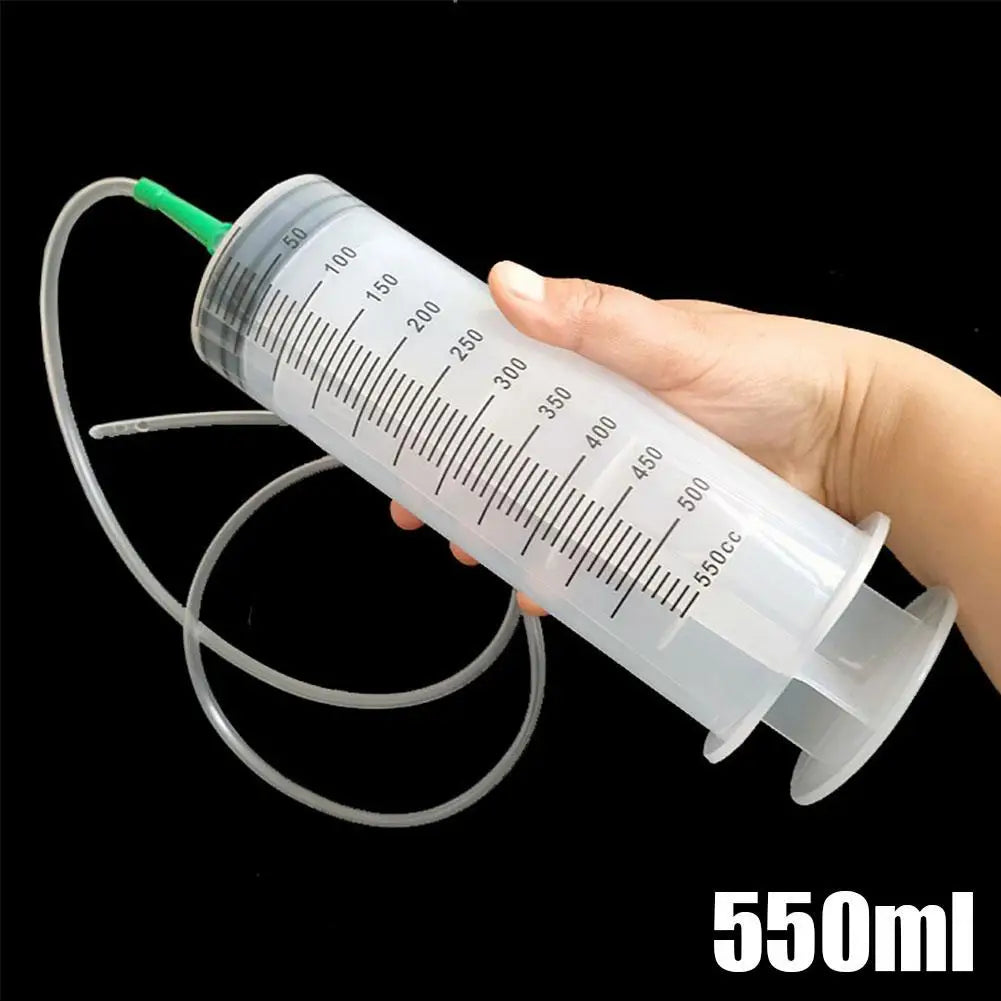 Oil Pump Syringe 100/300/550ml with 1m Hose | Fluid Transfer Oil Transfer Syringe Richie's 550ml