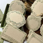 Vintage Embossed Note Cards – Floral & Geometric Textured Paper Embossed Note Cards Richie's 1 box green