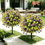 Artificial Eucalyptus Camellia Flower Garden Stake 45x32cm Artificial Garden Flower Richie's A6