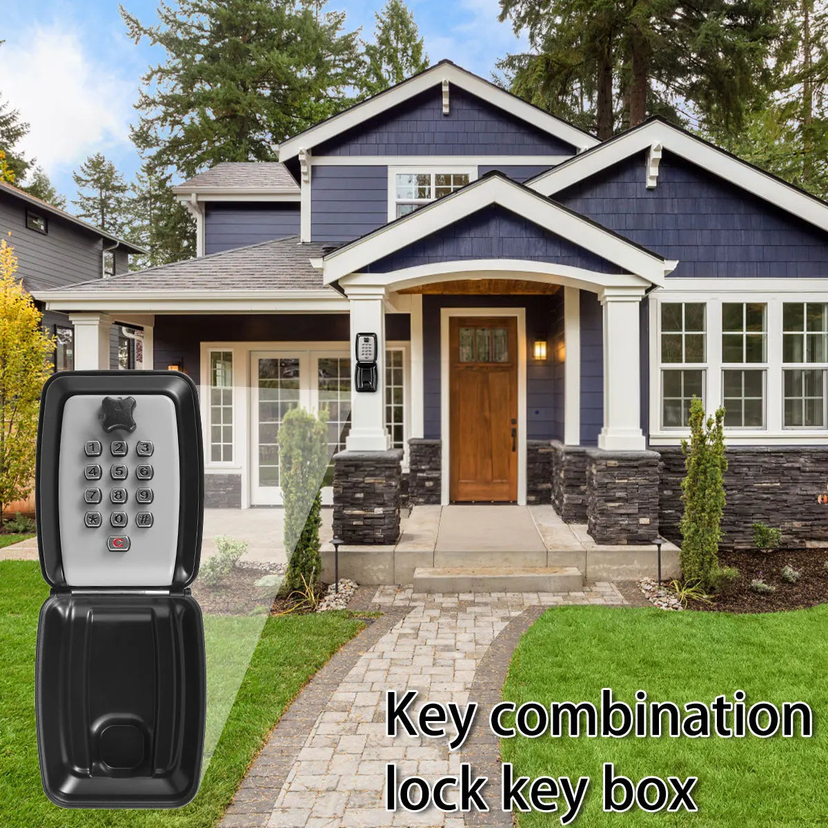 Wall-Mount Combination Key Storage Box – Weatherproof Safe Key Lock Box Richie's