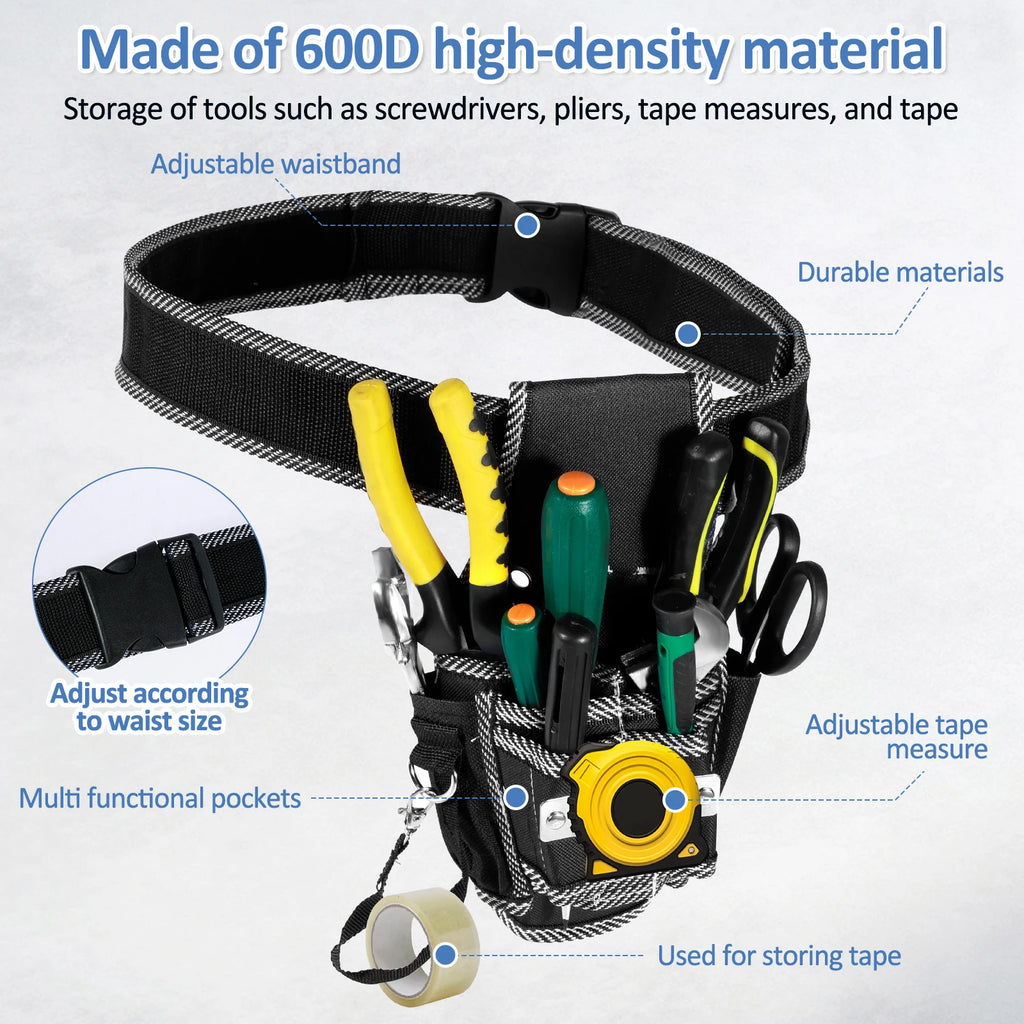Electrician Waist Tool Bag – Oxford Cloth Multi-Pocket Belt Pack Waist Tool Bag Richie's