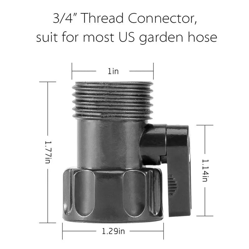 3/4" Plastic Garden Hose Shut Off Ball Valve – Thread Connector Garden Hose Valve Richie's
