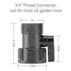 3/4" Plastic Garden Hose Shut Off Ball Valve – Thread Connector Garden Hose Valve Richie's