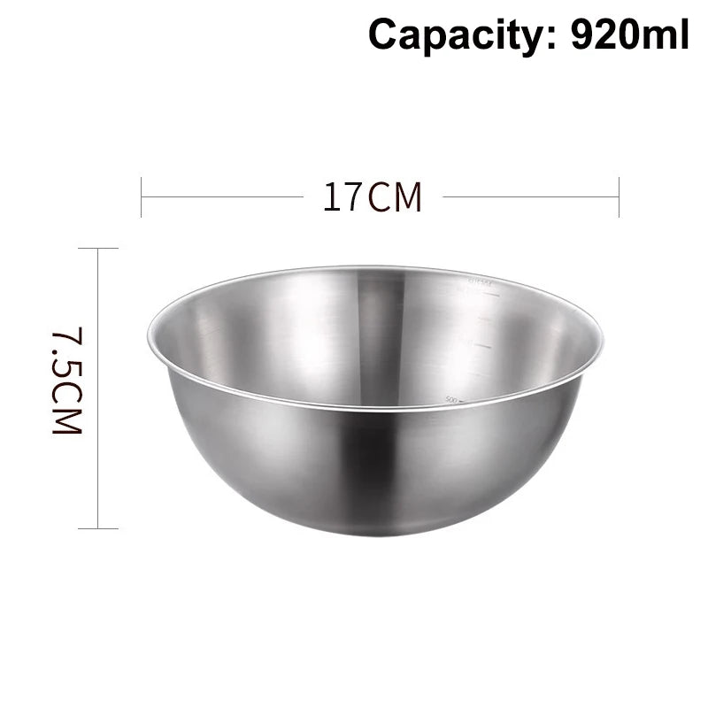 Stainless Steel Mixing Bowl Set with Scale | Kitchen Essentials Mixing Bowl Set Richie's 17cm