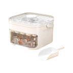 50-Cube Ice Maker Tray with Press Cap & Double-Layer Storage Ice Cube Maker Tray Richie's White