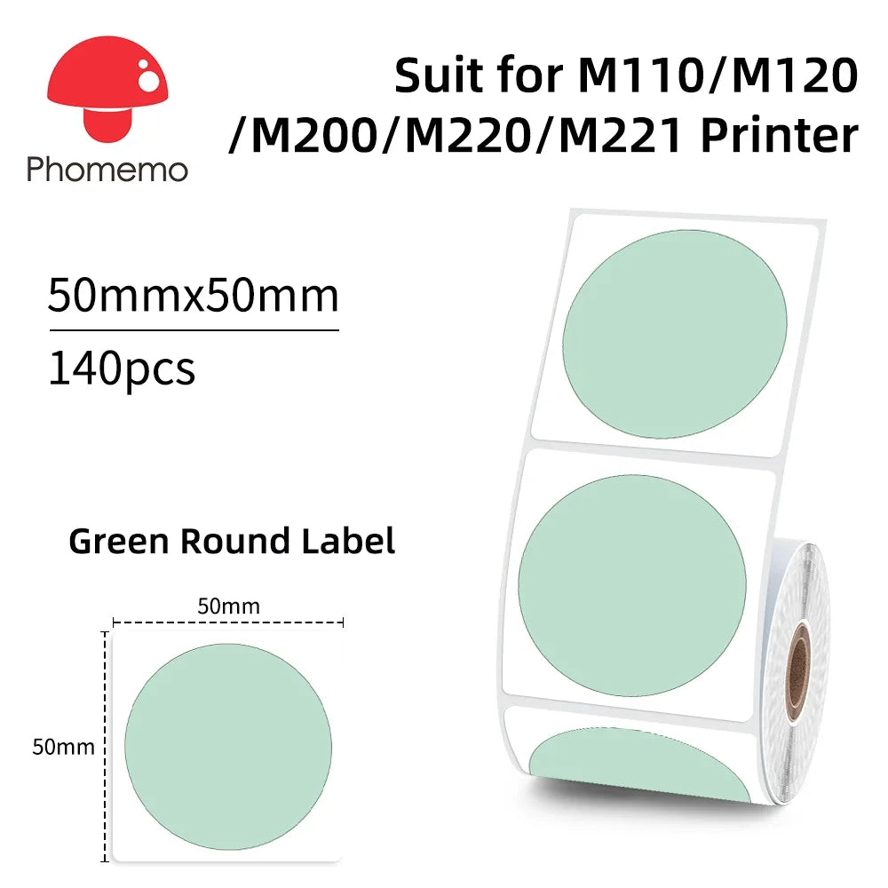 Waterproof Thermal Labels 40x30mm for Phomemo M110 M200 Printers Thermal Label Roll Richie's XY5050-140GR