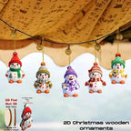 16pcs Wooden Snowman Christmas Tree Ornament Set | Xmas Décor Christmas Ornament Set Richie's