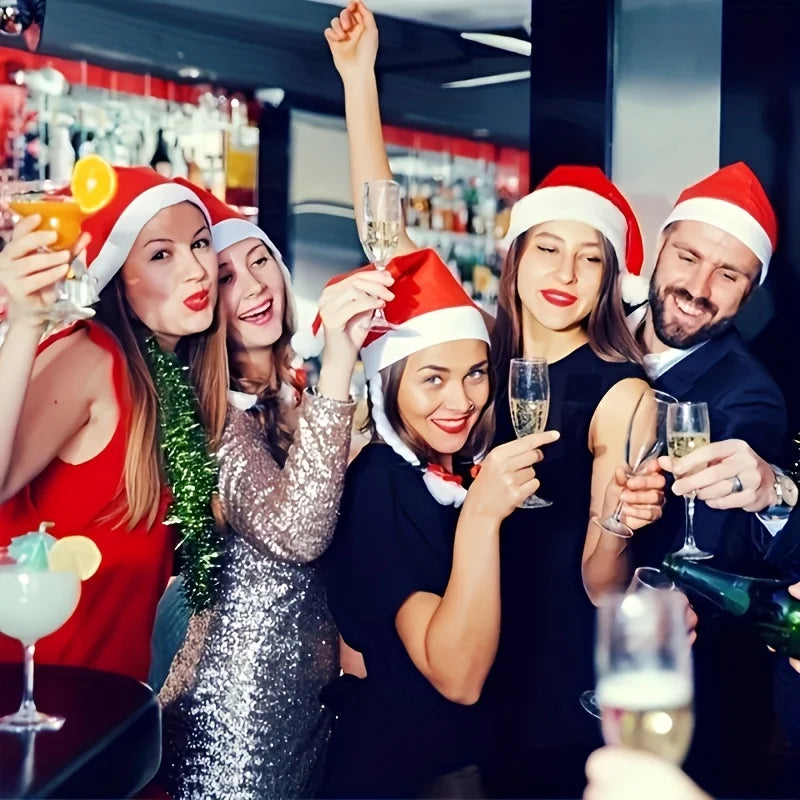 Red Santa Hats 10/20 Pack – Adult Christmas Party Set Christmas Santa Hat Set Richie's