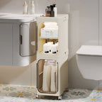 Foldable Narrow Storage Cabinet with Wheels – Slim Crevice Rack Narrow Storage Cabinet Richie's