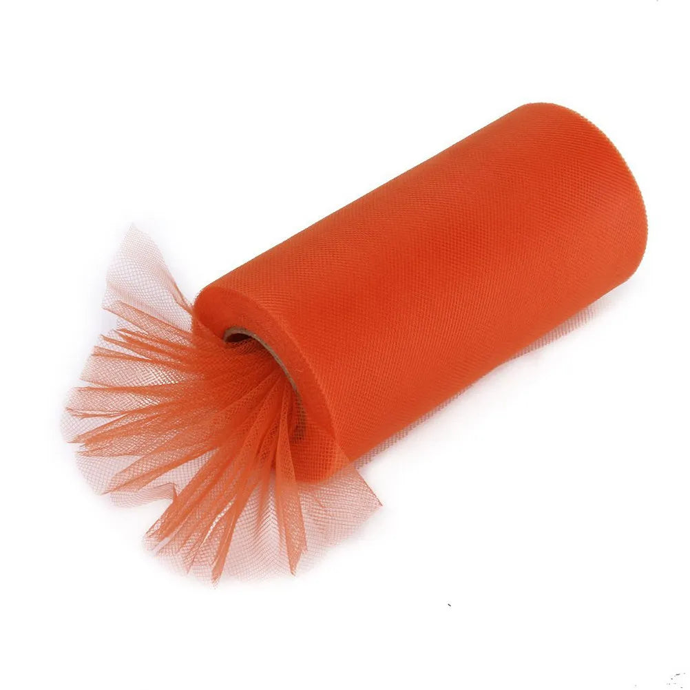 Orange Tulle Roll 22M x 15cm – Wedding & DIY Party Craft Tulle Fabric Roll Richie's