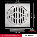 304 Stainless Steel Lockable Floor Drain – 110mm Institutional Lockable Floor Drain Richie's 20Cm160-200 tube