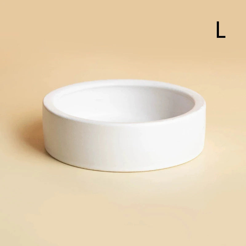 Ceramic Reptile Feeder Bowl – Anti-Escape Dish for Gecko & Crab Reptile Feeder Bowl Richie's L 10CM White