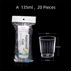 Clear Plastic Disposable Cups | Transparent Mousse Cups 10/20pk Disposable Cups Richie's A 135ml 20pcs