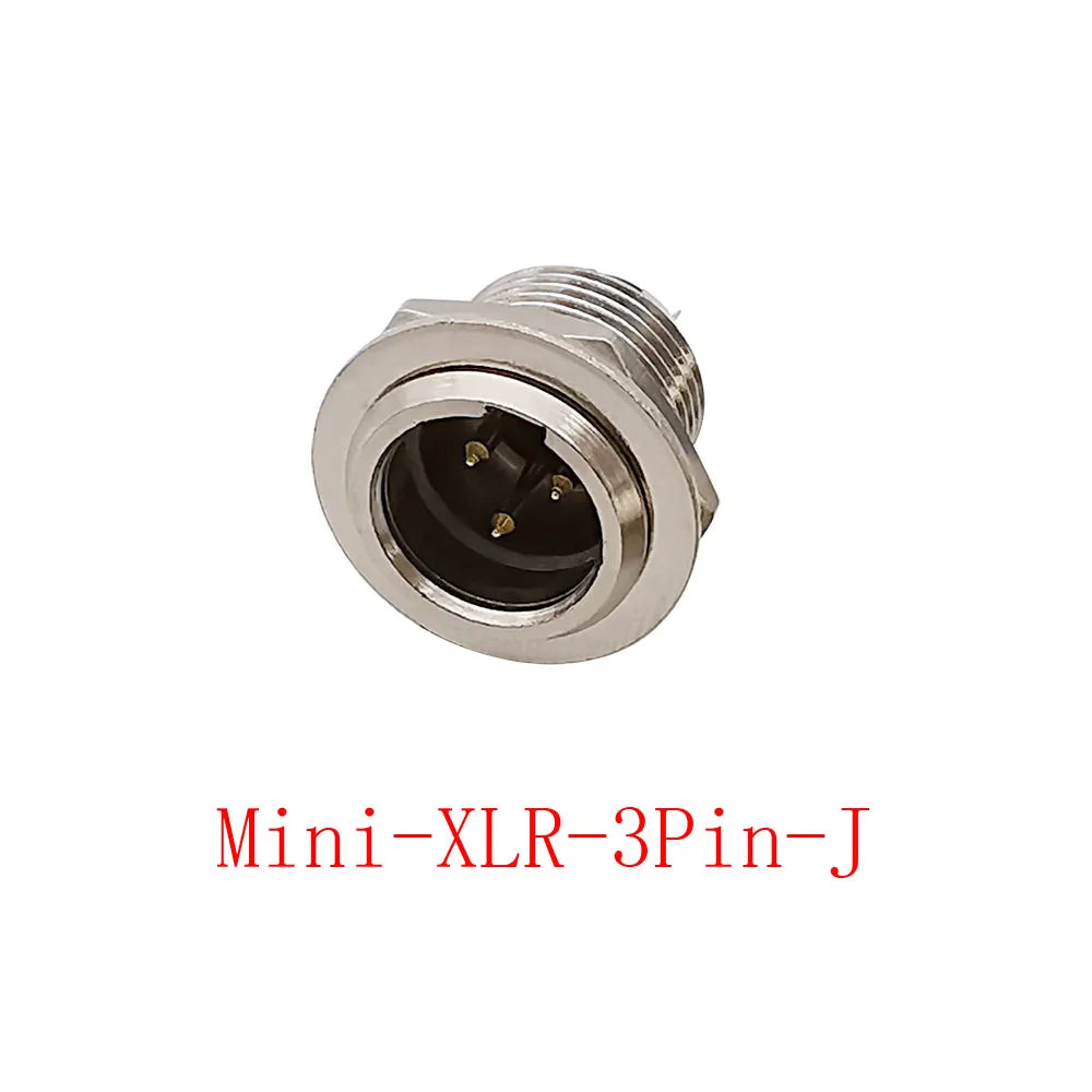 Mini XLR Connector 3/4/5/6 Pin Male Female Audio MIC Plug Audio XLR Connector Richie's 1Pcs 3Pin-J