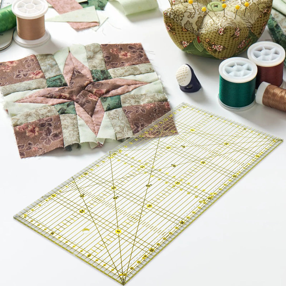 15x30cm Acrylic Quilting Ruler – Double Grid Patchwork Tool Quilting Ruler Richie's