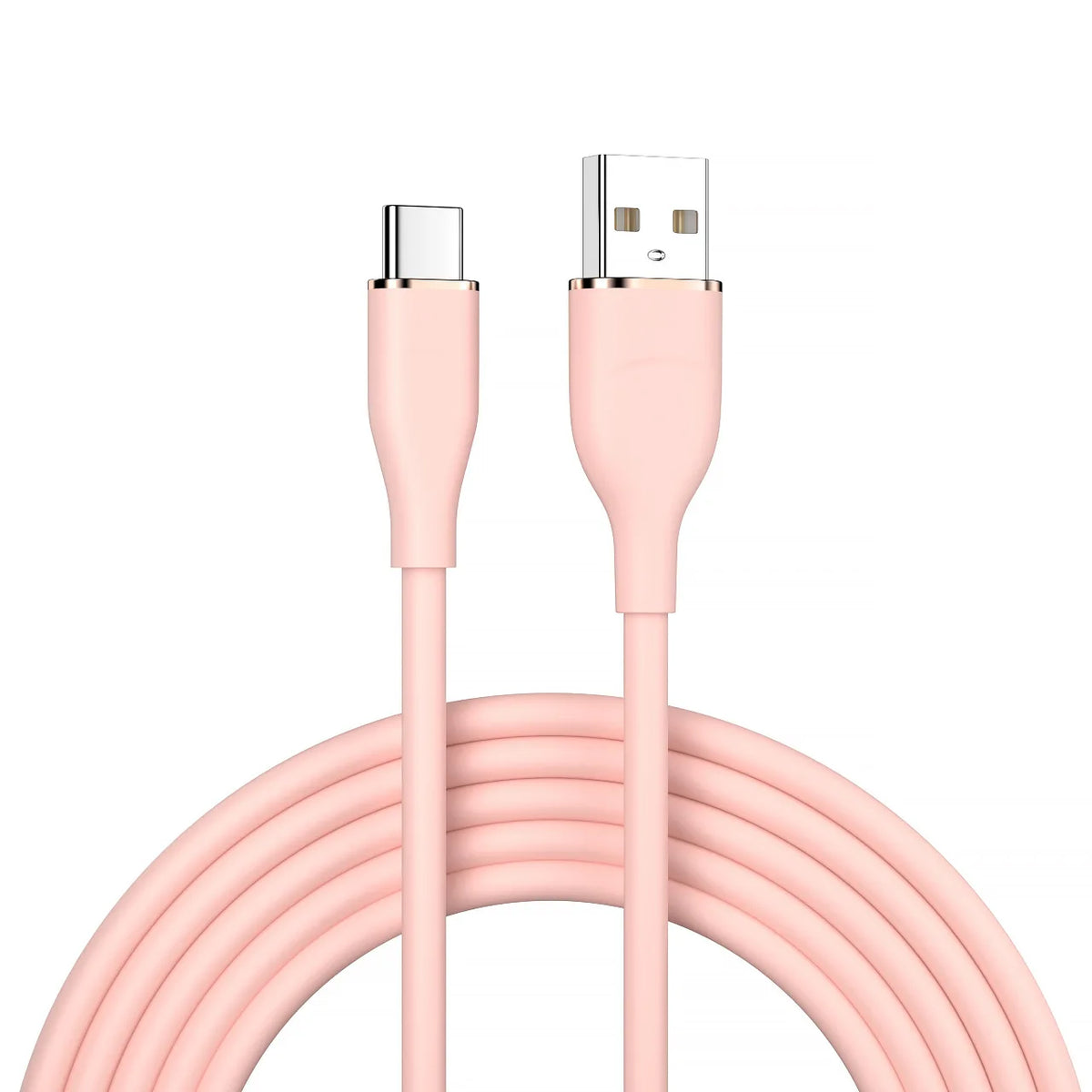 Soft Silicone USB-A to Type-C Fast Charging Cable | 66W USB Charging Cable Richie's Pink 2m