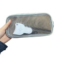 Travel Nylon Mesh Cosmetic Bag – Breathable Makeup Organizer Cosmetic Travel Bag Richie's grey 1pc M