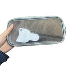 Travel Nylon Mesh Cosmetic Bag – Breathable Makeup Organizer Cosmetic Travel Bag Richie's grey 1pc M