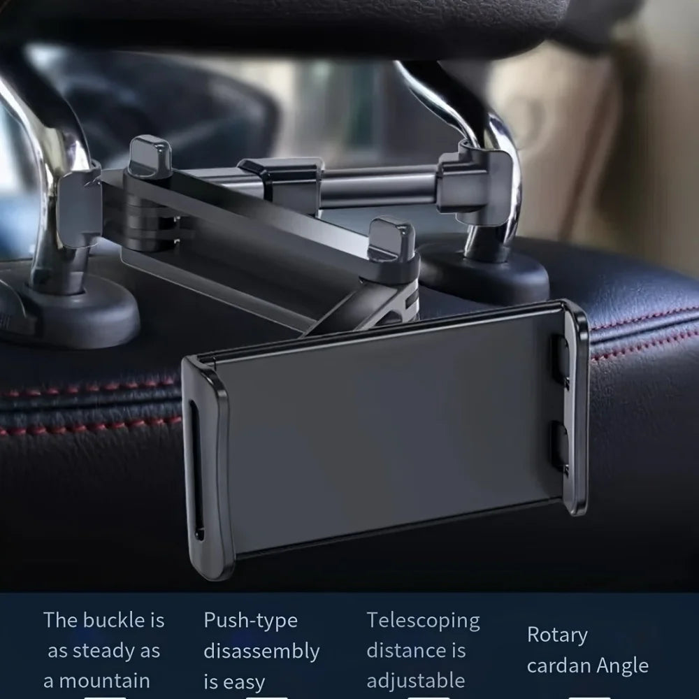 Car Headrest Tablet & Phone Holder – 360° Rotating Telescopic Car Headrest Mount Richie's
