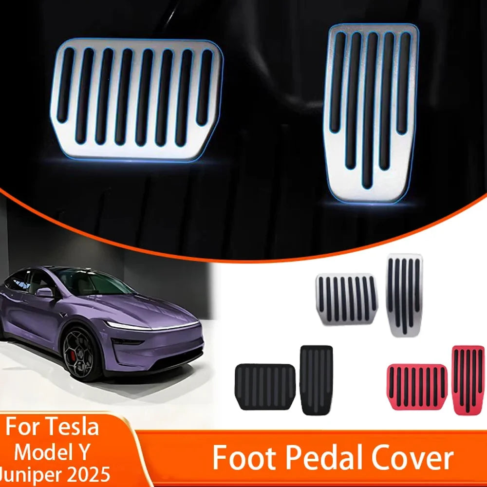 Tesla Model Y Juniper 2025 Aluminum Non-Slip Pedal Pads Car Pedal Covers Richie's