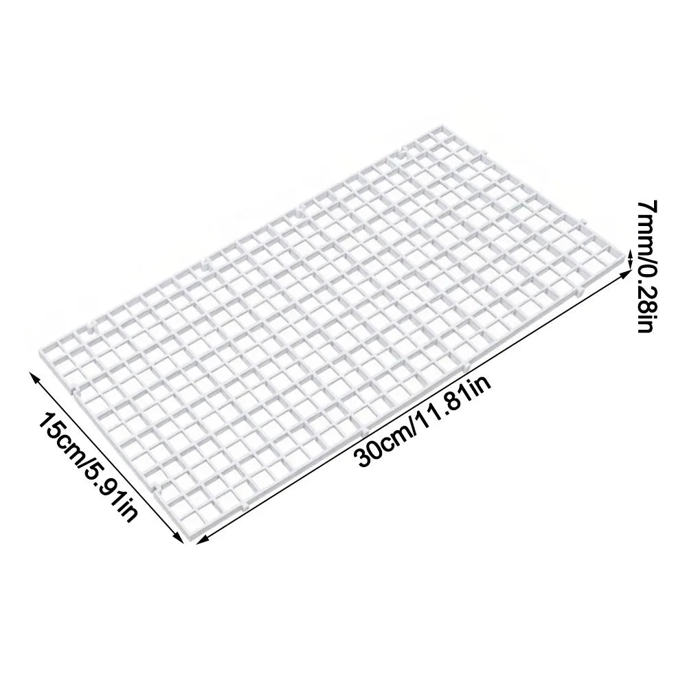 Fish Tank Isolation Plate – Spliceable Hollow Bottom Filter Aquarium Filter Plate Richie's White-30-15cm