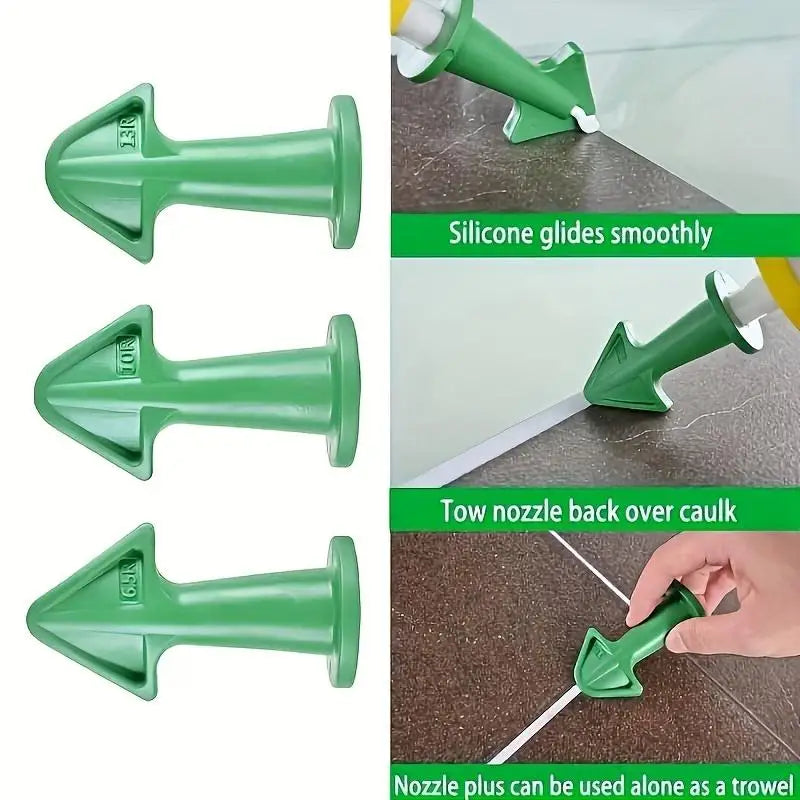 3-Piece Caulking Nozzle & Scraper Tool Kit | 6.5R 10R 13R Caulking Tool Kit Richie's