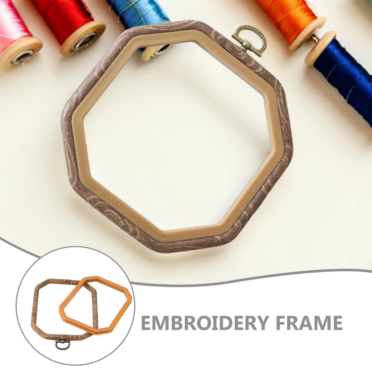 Octagon Cross Stitch Embroidery Hoop – Heavy Duty 14cm Frame Embroidery Hoop Frame Richie's