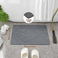 Diatomite Bath Mat 40x60cm – Anti-Slip Super Absorbent Diatomite Bath Mat Richie's Dark Grey