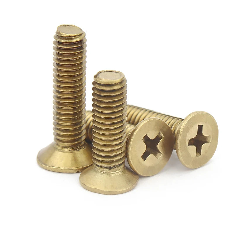 Brass Phillips Flat Head Machine Screws M2–M6 Metric Countersunk Machine Screws Richie's