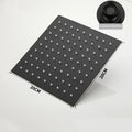 8-Inch Square Stainless Steel Rainfall Shower Head | Ultra-Thin Rainfall Shower Head Richie's Square Black 8 inch