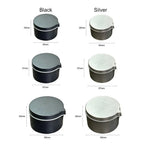 Round Tinplate Candle Tins with Spout & Lid – Black & Silver Candle Tin Container Richie's