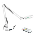 72-LED Magnifier Desk Lamp 8x/10x Remote Control 3 Color Magnifier Desk Lamp Richie's 37CM WHITE