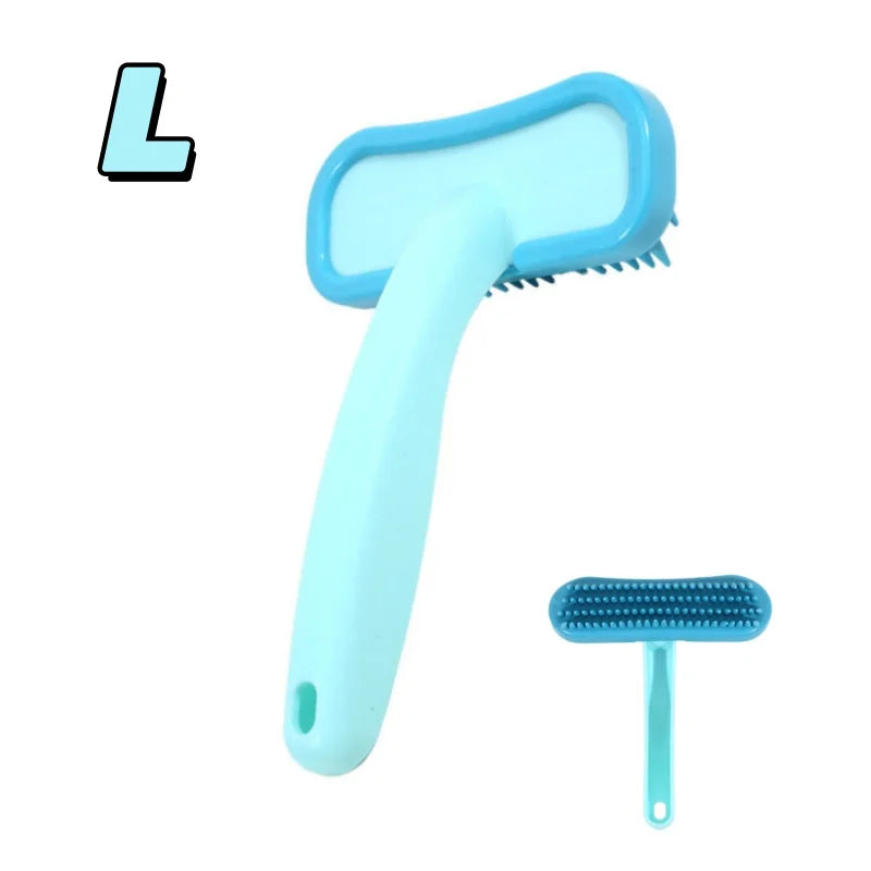 Silicone Pet Comb for Cats, Rabbits & Guinea Pigs S/L Pet Grooming Comb Richie's blue L