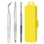 Stainless Steel Tick & Lice Remover Tweezer Set – Dogs & Cats Pet Grooming Tool Richie's 3pcs Set-B